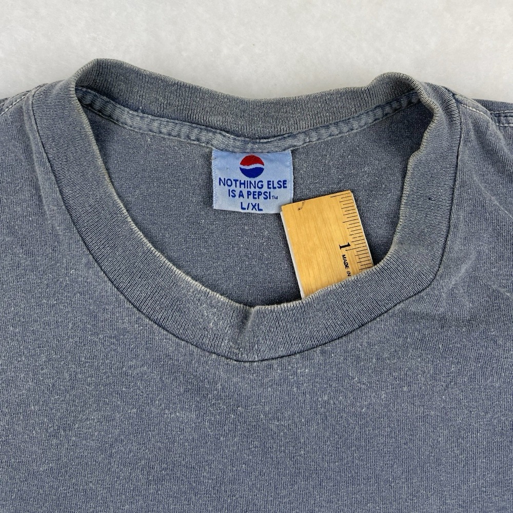 Vintage 90s Pepsi Tshirt Single Stitch 100 Percent Guaranteed Size XL Faded Wash - Picture 3 of 7
